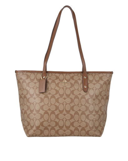 Signature City Zipped Tote, front view
